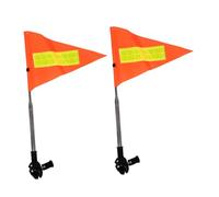 Toyvian 2 Pièces Drapeau Réfléchissant Ajustable pour Golf Cartes et Fauteuils Sécurité Extérieure avec Design Triangle Installation Rapide et Résistance Météo