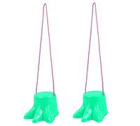 Toyvian 2 pièces Échasses Garçon Fille Plastique Renforcé Vert avec Griffes pour Équilibre et Coordination Exercice Plein Air pour Développement Motricité et Jeu Actif Couleur Aléatoire