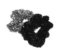 Toyvian 2 Pièces Élastiques pour Cheveux en Velours Sequins pour Femmes, Grands Élastiques Élégants, Prévention Casse, Création de Coiffures Variées pour Maquillage