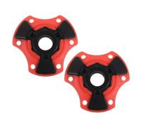 Toyvian 2 Pièces Embouts Amovibles en TPR pour Bâtons de Randonnée, Paniers Neige et Boue Rouges, Stabilité Améliorée Marche en Hiver Randonnée
