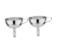 Toyvian 2 pièces Entonnoir Inox avec Filtre Tamis Fin pour Cuisine Transfert Huile et Inox avec Poignée Anneau Pratique
