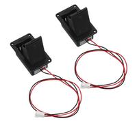 Toyvian 2 Pièces étui à piles pour guitare Cas de couverture de batterie de guitare support de batterie pour ramassage couvercle du boîtier de ramassage Plastique Noir