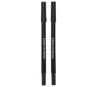 Toyvian 2 pièces Feutre Alimentaire Double Pointe pour Décoration de Gâteaux et Biscuits Comestible Léger et Facile à Utiliser Lot de Feutres Noirs pour Pâtisserie DIY