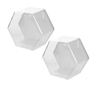 Toyvian 2 Pièces Figurine Storage Cabinet Wall Mounted Transparent Dustproof Display Box Figures Miniature Models Home Decoration