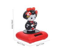 Toyvian 2 Pièces Figurine Tableau Bord Danseuse Kimono Petite Décoration Voiture Amusante Ornement Tête Secouante Design Réaliste Set