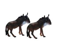 Toyvian 2 Pièces Figurines Animaux Africains Ensemble de Modèles Réalistes Plastique pour Jouer Décorer et Éduquer Garçon Fille pour Activités Imaginatives et Apprentissage des Animaux de