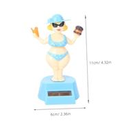 Toyvian 2 Pièces Figurines Féminines Plastique pour Voiture Décoration Intérieure Colorée Set de Rouge et Bleu Ornement Compact