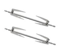 Toyvian 2 pièces Fourchettes INOX pour Barbecue et Four Fourchettes à Poulet Durables Ajustables et Faciles à Utiliser pour Rôtisserie Maison
