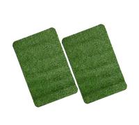 Toyvian 2 Pièces Gazon Artificiel de Pelouse Synthétique pour Extérieur Patio pour Décorations de Photoshoot Vert Naturel