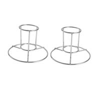 Toyvian 2 Pièces Gril Camping Support de Poulet de Plein air Rack de torréfacteur rôtissoire portative Support à Dinde Multifonction Titulaire de Dinde Acier Inoxydable