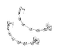 Toyvian 2 Pièces Grill Halloween Faux Dentier Bling-bling pour Cosplay Vampire Décorations Fête Costume Punk Unisexe