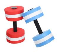 Toyvian 2 Pièces Haltères Aquatiques EVA Flottants pour Entraînement Piscine Résistance Améliorée pour Fitness et Renforcement Musculaire Poignées Ergonomiques Confortables Lot de Rouge