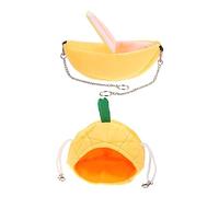 Toyvian 2 pièces Hamac Suspendu Doux pour Petits Animaux Ensemble de Forme de Banane et Ananas Lit Chaud et Confortable pour Hamsters Rats et Chinchillas Accessoire pour Vos Animaux de