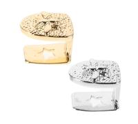 Toyvian 2 pièces Hip Hop Tooth Cap Set Bee Pattern Metal Teeth Grill For Parties Costume Events Unisexe Accessoire Rapper