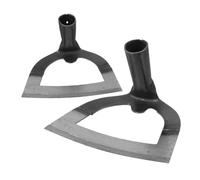 Toyvian 2 Pièces Houe Creuse Petite et pour Jardinage et Agriculture Outil Robuste Acier Inoxydable Lame Tranchante pour Désherbage Ameublissement et Préparation Sol Design Ergonomique