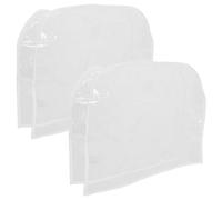 Toyvian 2 Pièces Housse de Dossier pour Chaise de Salon PVC 20x16 X 5 | Courbe et Ronde, Texture Lisse Transparente, Usage Salon et Barber Shop