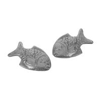 Toyvian 2 Pièces Iron Fish Cooking Tool Natural Cast Iron Supplement For Vegans Athletes Pregnancy Support Multipurpose Fish-shaped Plate In Boiling And Stewing