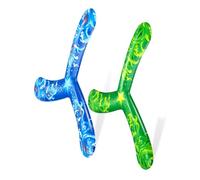 Toyvian 2 pièces Jouets Volants pour Garçon Fille Boomerangs de Plein Air Colorés et Sécurisés Jouets Ludiques de Lancer et Rattraper pour Activités Extérieures