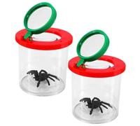 Toyvian 2 Pièces Kit Boîte Loupe Insecte Transparent avec Ventilation Conteneur Observation Bug pour Étudiants et Exploration Naturelle