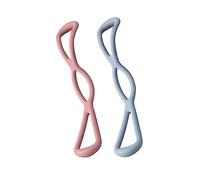 Toyvian 2 Pièces Kit de Barres de Yoga Équipement de Fitness Élastique pour Étirement Total du Développeur de Poitrine Durable Rose Bleu Poudré
