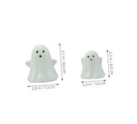 Toyvian 2 Pièces Lampe de Nuit Céramique Fantôme Adorable Veilleuse Lumineuse pour Chambre Décoration Halloween Figurine Lumineuse à Poser