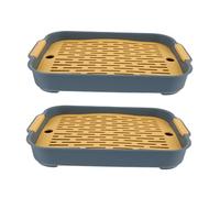 Toyvian 2 pièces Litière pour Lapin Toilettes pour Petits Animaux Panier à Urine Amovible pour Hamster et Chinchilla Conception Compacte Facile à Nettoyer pour Éduquer Vos Animaux de