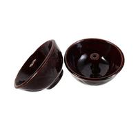 Toyvian 2 pièces Lot de Lampes à Huile Céramique Vintage pour Diwali Support Bougie de Prière pour Temple Décoration Traditionnelle pour Festival et Cérémonie