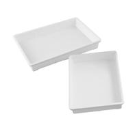 Toyvian 2 Pièces Lot de Soucoupes Rectangulaires pour Pots de Fleurs Tray de Drainage Réutilisable pour Plantes Intérieur et Bonsai pour Arrosage Propre et Organisé
