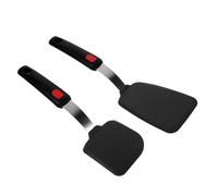 Toyvian 2 pièces Lot de Spatules Silicone Résistantes Chaleur Spatules Wok et Œufs Antiadhésives Ustensiles Polyvalents pour Cuisson Teppanyaki Crêpes Omelettes et Légumes