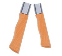 Toyvian 2 Pièces manche de couteau manche en bois accessoires de remplacement de couteau de chef Pièces de réparation des coupeurs de cuisine Poignée de coupe fournitures de cuisine Khaki