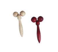 Toyvian 2 pièces Massage Double Bois de Pin Y-shape Outil Multifonction pour Soulager Muscles et Visage Lot de Blanc Rouge