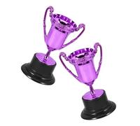 Toyvian 2 pièces Mini Trophées Décoratifs pour Lot de Coupes Plastiques Créatives Récompenses Durables pour Fêtes Concours Scolaires et Événements Festifs