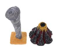 Toyvian 2 pièces Modèle de Montagne volcanique et tornade artificiels pour Simulation de catastrophes Naturelles éducatif pour Exploration pédagogique à la Maison à l'école et en Classe