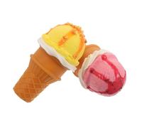 Toyvian 2 Pièces Modèles de Dessert Simulés Boules de Glace Imitation Cônes Réalistes Accessoires Photographie Décoration pour Vitrine et Maison