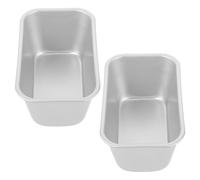 Toyvian 2 pièces Moule à Gâteau Alliage Aluminium Moule à Cheesecake Antiadhésif Polyvalent pour Brownies et Toast Outil de Cuisson Facile à Nettoyer