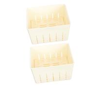 Toyvian 2 pièces Moule à Tofu Plastique Réutilisable Ustensile de Cuisine Pratique pour Fabriquer Maison Lot de Moulage de Caillé de Soja Outil DIY Compact pour Presser Tofu
