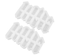 Toyvian 2 Pièces Moule en Silicone pour Mini Maison, 12 Cavités, Blanc | Compartiments Séparés, Réutilisable, Démoulage Lisse, pour Activités en t Clubs Créatifs