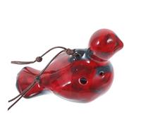 Toyvian 2 pièces Ocarina Céramique pour Garçon Fille Instrument Débutant Portable Lot de Rouge et Bleu Décorative avec Pur et Design Unique
