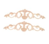 Toyvian 2 pièces Ornements Bois Sculpté Appliques Décoratives pour Meubles Décoration Raffinée pour Portes Armoire et Meubles Faciles à Installer et Durables