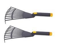 Toyvian 2 Pièces Outil de Jardinage Plastique Ergonomique avec Poignée Courte Long Râteau pour Nettoyage Pelouse et Jardin