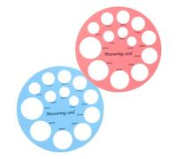 Toyvian 2 pièces Outil de Mesure de Tétons Silicone Règle Circulaire Précise pour Flange Guide de Mesure Doux et Set de Rose et Bleu pour Choix Confortable
