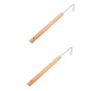 Toyvian 2 Pièces Outils de désherbage de Jardin Outil de déracinement et de désherbage Râteau Outil de désherbage du Jardinage Main Solide à Nouveau Main Durable à Nouveau Acier Inoxydable