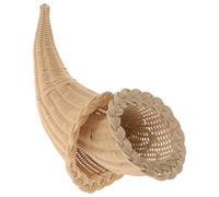 Toyvian 2 Pièces Panier Corne D’abondance Imitation Rotin Tressé Beige | Décor Thème Thanksgiving, Rangement et Fruits, Style Rustique, Table Festive, PP Léger
