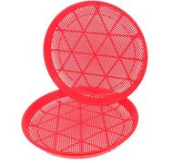 Toyvian 2 pièces Pelle Tamis Alimentaire Ronde Plastique Perforé pour Séchage Riz Légumes Grains Tamis et Compact pour Usage Domestique et Agricole Lot