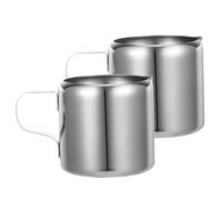 Toyvian 2 pièces Pichet à Mousse de Lait Inoxydable Crémier Café Ergonomique Pot à Sauce Polyvalent pour Barbecues et Repas Maison
