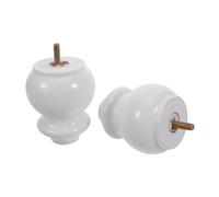 Toyvian 2 Pièces Pignes de Table en Bois Pied de Table Pies Para muebles Pattes de Meubles en Bois Cuisses de lit Pieds du mobilier Patte-Ciel de Style transitionnel White