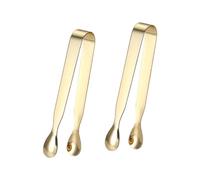 Toyvian 2 pièces Pinces Acier Inoxydable Doré pour Sucre et Glaçons Lot de Résistantes Rouille et Chaleur Mini Pinces Polyvalentes pour Thé Buffet Bar et Cuisine