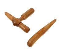 Toyvian 2 pièces Planche de Massage Bois Gua Sha Outil Ergonomique pour Auto-massage Du Dos Épaules et Visage et Confortable Thérapie Relaxante