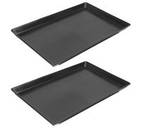 Toyvian 2 Pièces Plateau étanche et Facile à Nettoyer Noir en ABS de Remplacement pour Cage à Chien et Petits Animaux pour Cages à Oiseaux et Lapins