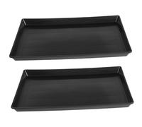 Toyvian 2 Pièces Plateau pour Animaux de Compagnie Plateaux de Remplacement de Cage de Lapin Remplacement des casseroles de Cage pour Chien bac à litiere Chat Bac à litière pour Chat Black